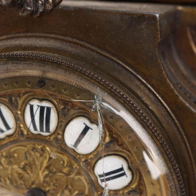 Metal Fireplace Clock from Japy Freres & C. Grand Medal d'Honneur For Sale - Image 7 of 15