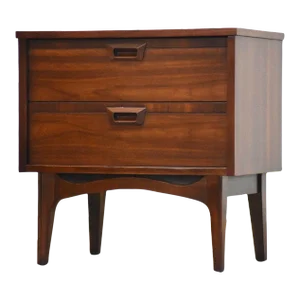 1960s Walnut Mid Century Nightstand