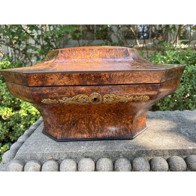 19th Century English Georgian Burlwood Wig Box For Sale - Image 12 of 12