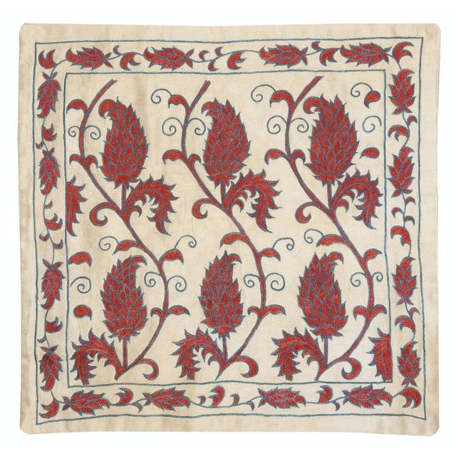 New Hand-Embroidered 100% Silk Cushion Cover – Authentic Uzbek Textile Art Elevate your home décor with this exquisite...