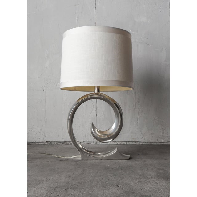 Mid-Century Modern Rare Chrome Pierre Cardin Table Lamp by Erwin Lambeth For Sale - Image 3 of 5