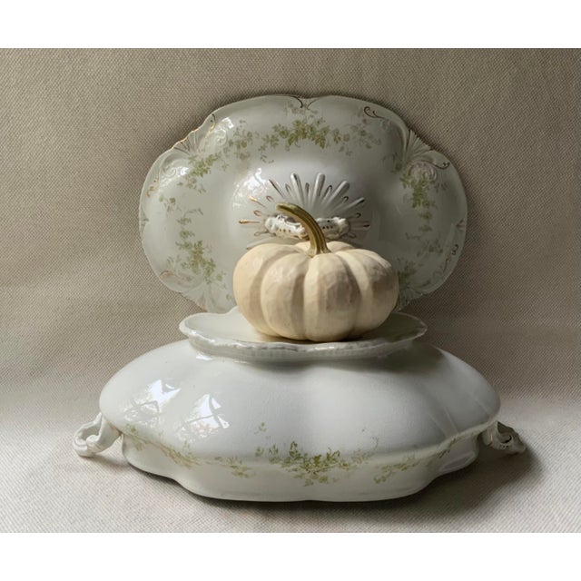 Exquisite 1920s Alfred Meakin English Country House Covered Tureen For Sale - Image 16 of 18