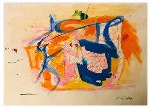 Giorgio Lo Fermo, Mixed Colors Composition, Original Tempera & Watercolor, 2020