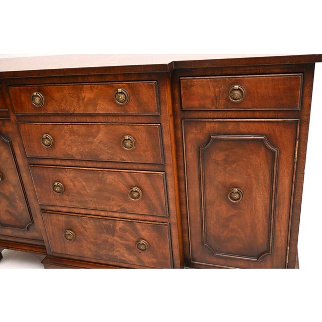 Small Georgian Style Breakfront Sideboard, 1930s For Sale - Image 9 of 10
