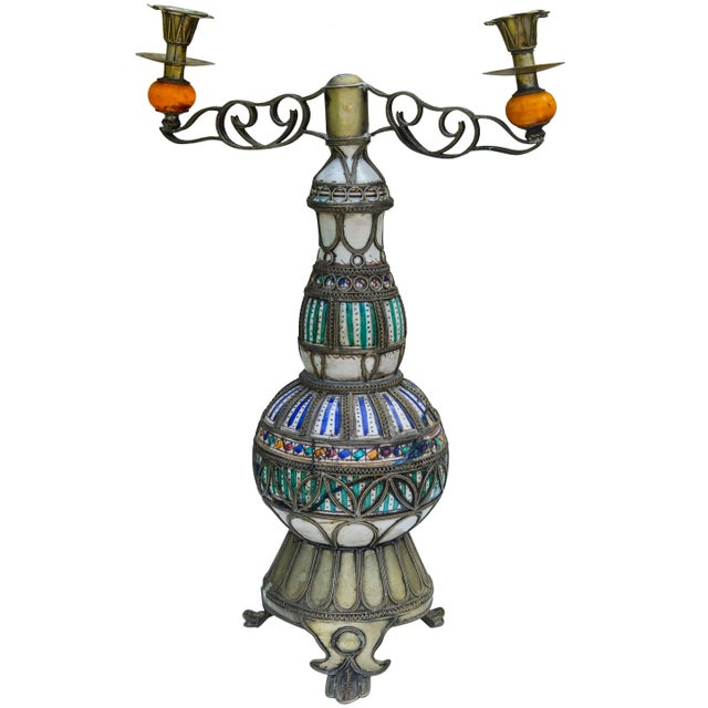 Antique Moorish Candleholders For Sale - Image 4 of 11