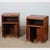 Brown Vintage French Wooden Bedside Tables, 1930s, Set of 2 For Sale - Image 8 of 9