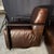 Italian Leather Midcentury Modern Style Swivel Club Armchairs -A Pair For Sale - Image 11 of 12