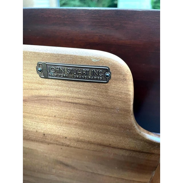 Wood 1940s Vintage John Stuart French Modern Server For Sale - Image 7 of 8