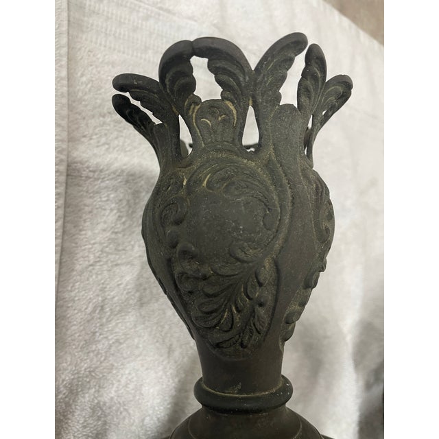 Black 19th C. New Orleans Estate Copper Carriage Lanterns - A Pair For Sale - Image 8 of 10