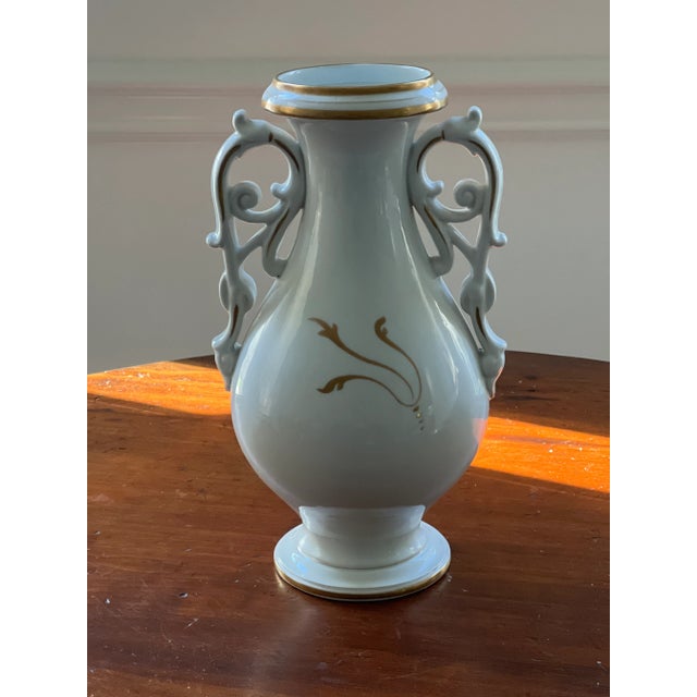 Ceramic Vintage Hand Painted Vase— a Pair For Sale - Image 7 of 12
