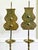 Pair of Antique Korean Brass Candlesticks with Reflector Shields For Sale - Image 4 of 13