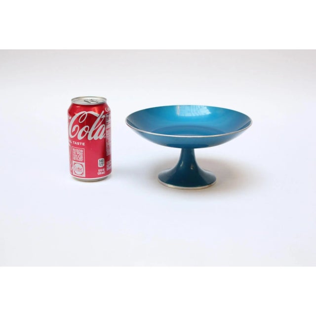 Norwegian Modern Blue Enamel Compote by Bjørn Engø for Emalox For Sale In New York - Image 6 of 8