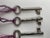 Three Antique Skeleton Keys With Multicolor Tassels For Sale - Image 4 of 4