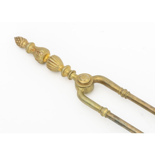 Neoclassical Style Brass Fireplace Tool Set, 5 Pcs. For Sale - Image 11 of 16