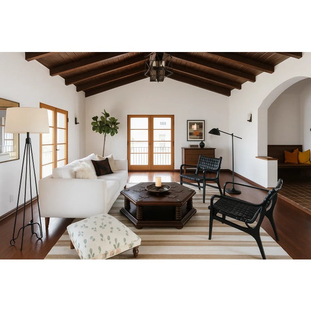 Hexagonal Brazier Coffee Table With Metal Inlay & Tools For Sale - Image 10 of 10