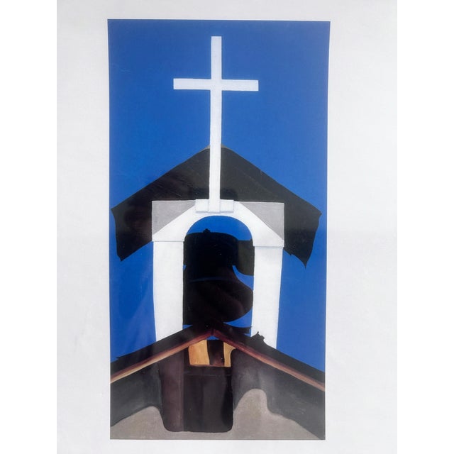 Vintage Print of Georgia O’Keeffe “Bell, Cross, Ranchos Church, New Mexico” 1930 For Sale In Denver - Image 6 of 8