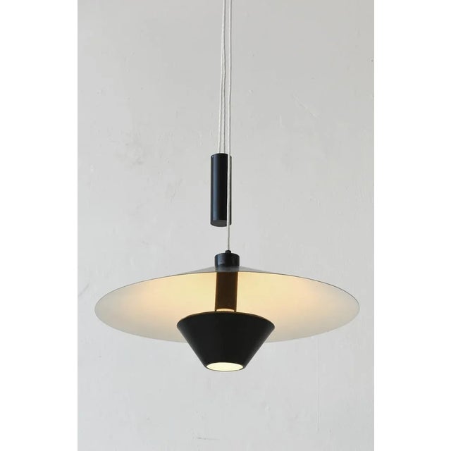 1960s Black & White Metal Pendant from Baltensweiler, 1960s For Sale - Image 5 of 8