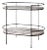 Matthew Izzo Home Two Tiers of Marble Shelves Black Iron Frame. Lenox Bar Table For Sale
