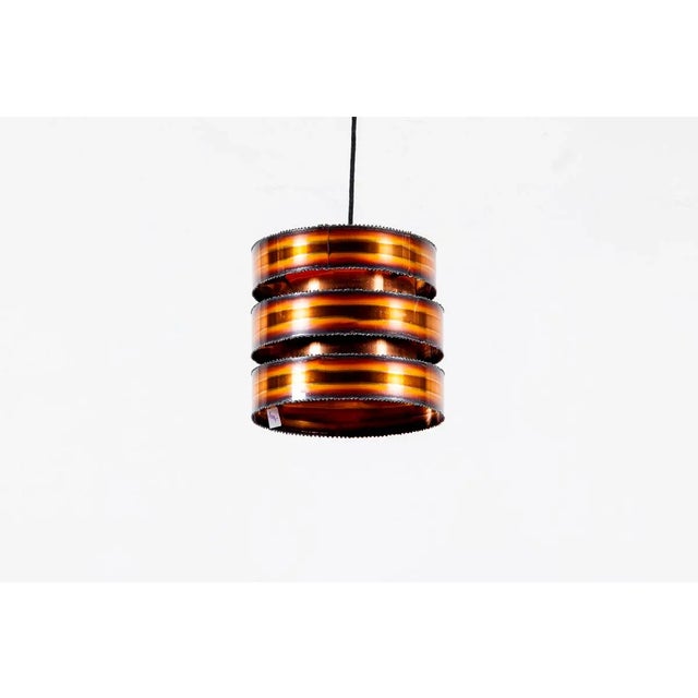 Metal Brutalist Pendant Light by Svend Aage Holm Sørensen for Holm Sørensen & Co, 1960s For Sale - Image 7 of 8