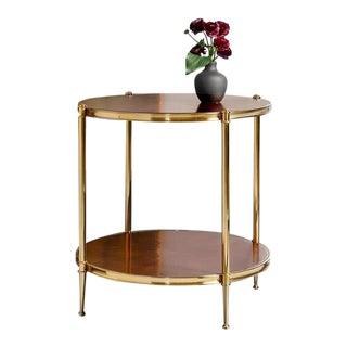 Modern History Kristin Two Tier Round End Table For Sale