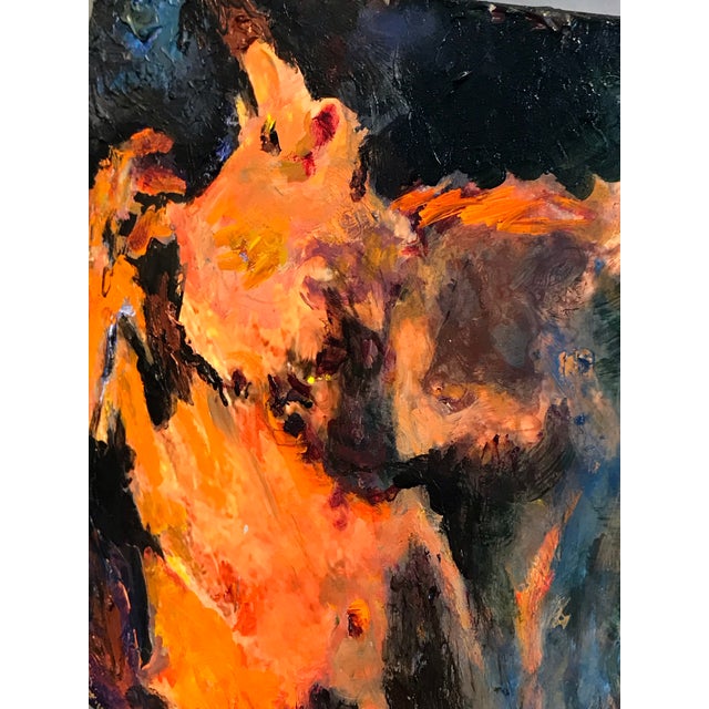 Vibrant abstract crows in action.