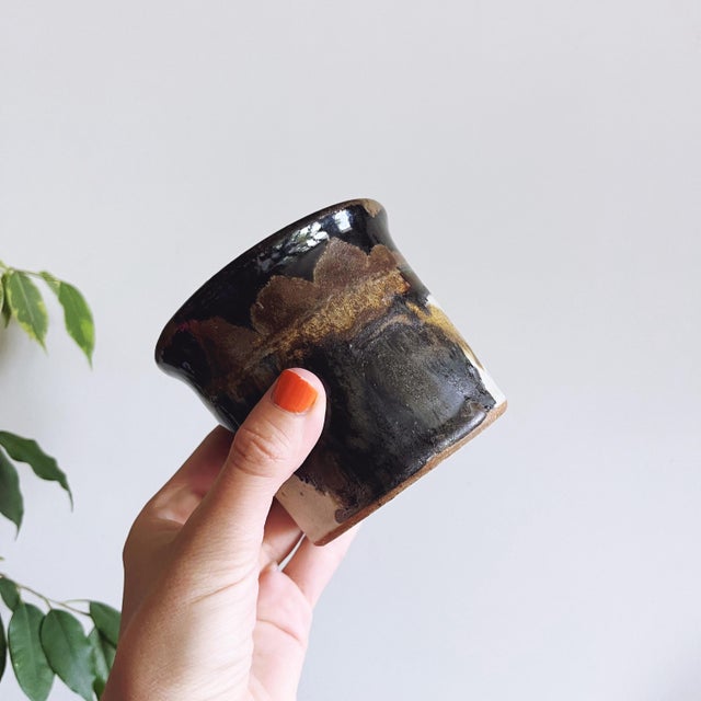 Contemporary Vintage Handmade Pottery Mugs - Set of 5 For Sale - Image 3 of 7