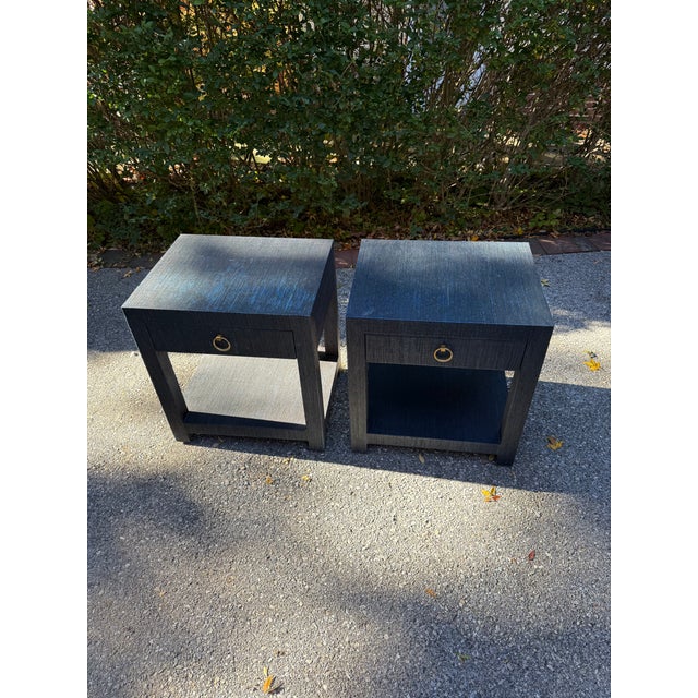 Coastal Pair of Serena and Lily Blake 1-Drawer Nightstands in Blue For Sale - Image 3 of 18