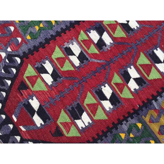 Turkish Kilim Rug - 3'4" X 4'5" For Sale In Raleigh - Image 6 of 11