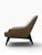 Pair of Adam Court Leather Lounge Chairs | Cream Leather on Dark Walnut Frames | Modern Designer Armchairs For Sale - Image 4 of 13