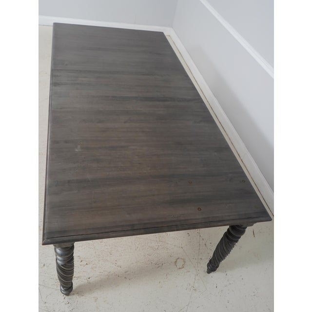 Ethan Allen Ethan Allen British Classics Gray Finish Dining Table For Sale - Image 4 of 18