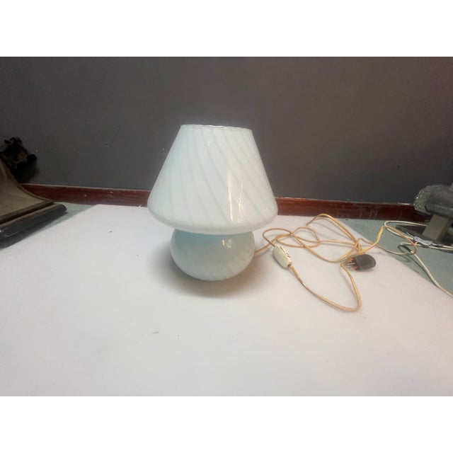 Glass Murano Glass Mushroom Table Lamp by Paolo Venini, 1970s For Sale - Image 7 of 11