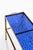 Scandinavian Modern Blue and Gilt Brass and Glass Side Table, 1950s For Sale - Image 3 of 7