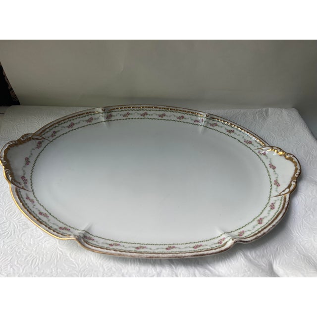 Vintage Limoges Lda Gold Trim Rose Oval Platters- Set of 3 For Sale In Washington DC - Image 6 of 13