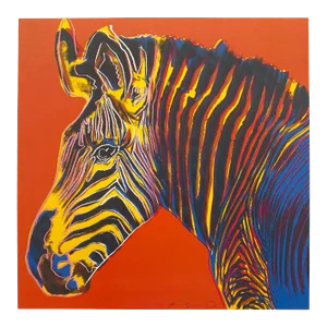 Andy Warhol Estate Vintage 1992 Endangered Species Lithograph Print " Grevy's Zebra " 1983