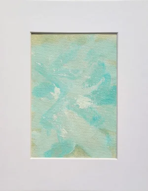 Original Abstract Canvas Art Painting Matted