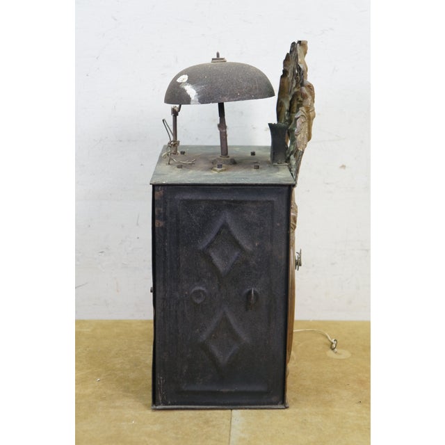 Late 19th Century Antique French Morbier Comtoise Movement Clock Face Weights & Pendulum For Sale - Image 5 of 18