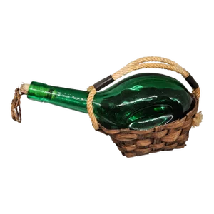 Vintage 1960's Wine Decanter and Basket