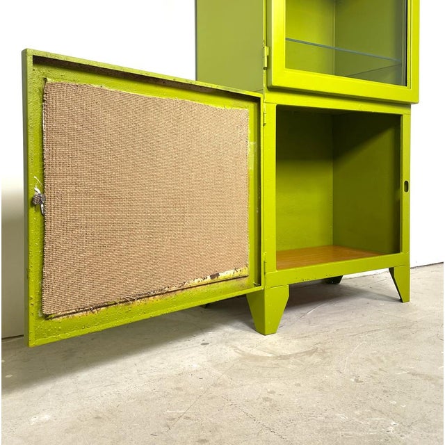 Vintage Green Doctor's Display Case, 1989 For Sale - Image 12 of 13