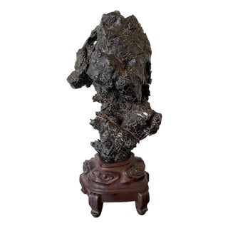 Large and Substantial Chinese Scholar Rock on Display Stand For Sale