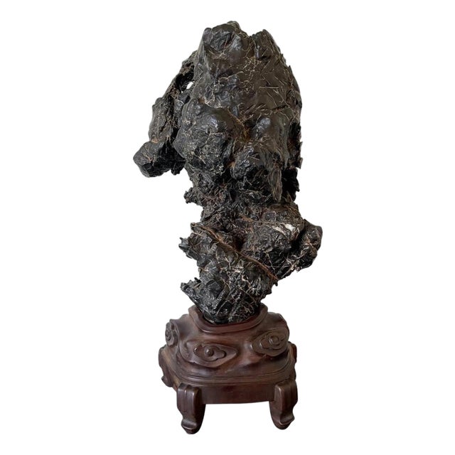 Large and Substantial Chinese Scholar Rock on Display Stand For Sale