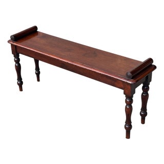 George III Mahogany Hall Bench, 1790s For Sale