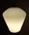 Vintage Ceiling Lamp with White Lined Glass Shade on White Plastic Mount, 1970s For Sale - Image 3 of 7