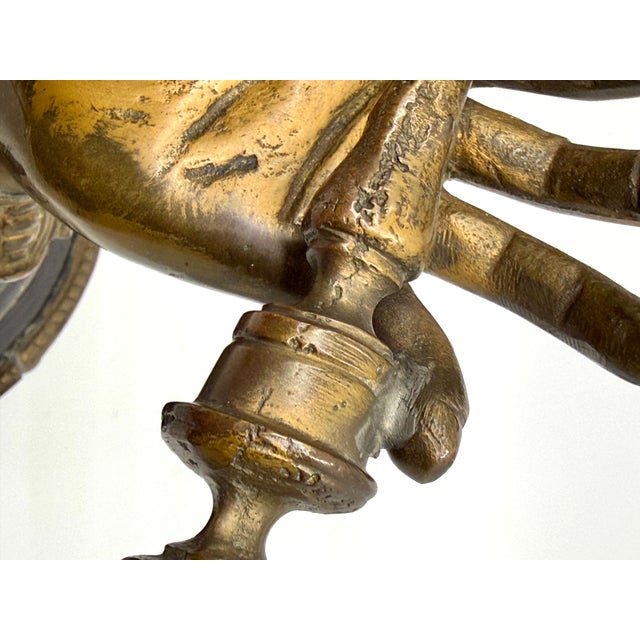 1930s French Art Deco Painted Brass Hand Sconce For Sale - Image 10 of 18