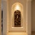 Art Deco Tall 38" Hand Carved Teak Wood Ganesha Statue | Vintage Indian Ganapati Sculpture for Pooja Mandir Decor | Hindu God Idol 1940s For Sale - Image 3 of 6