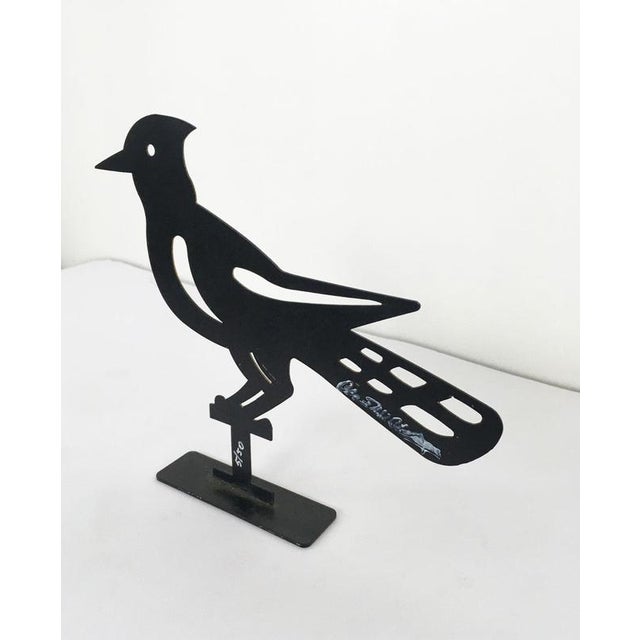 Painted White Metal Upupa Sculpture by Bruno Chersicla, 1980 For Sale - Image 15 of 18