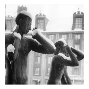 1960 Stockholm Winter With Carl Milles Sculpture Photograph