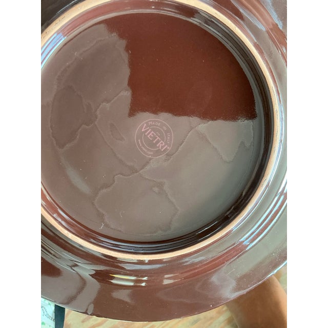 Vintage Italian Vietri Glazed Ceramic Plates - Set of 8 For Sale In West Palm - Image 6 of 8