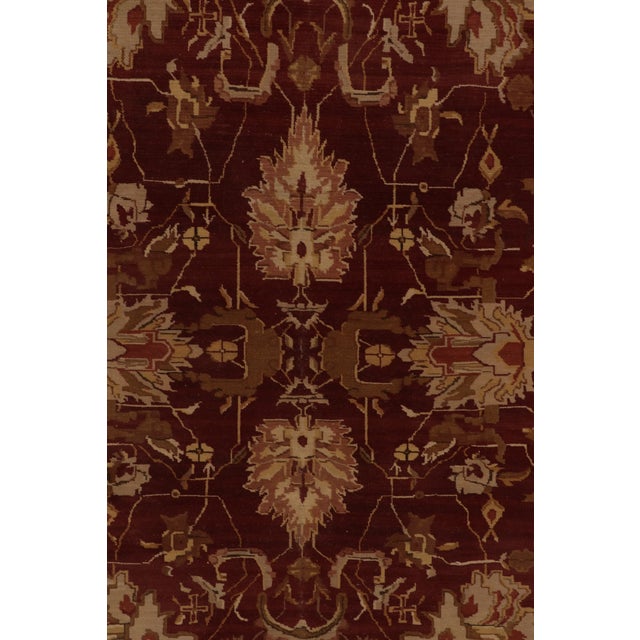 Traditional Agra Style Rug in Red, Beige and Brown Floral Pattern by Rug & Kilim For Sale - Image 9 of 10