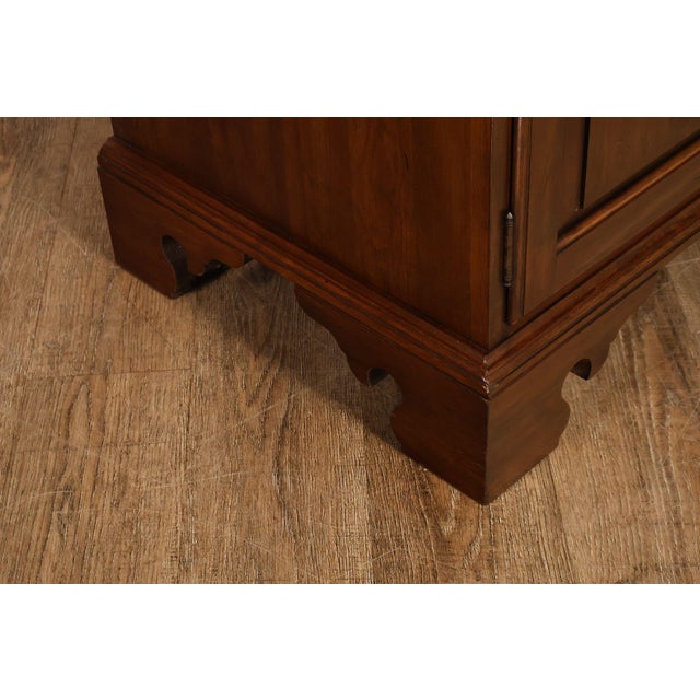 Ethan Allen Georgian Court Style Cherry Step Back Hutch China Cabinet For Sale - Image 15 of 18