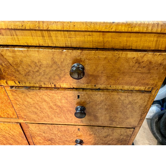 Antique Curly Maple Chest of Drawers, Late Federal Early Empire Period For Sale - Image 12 of 16